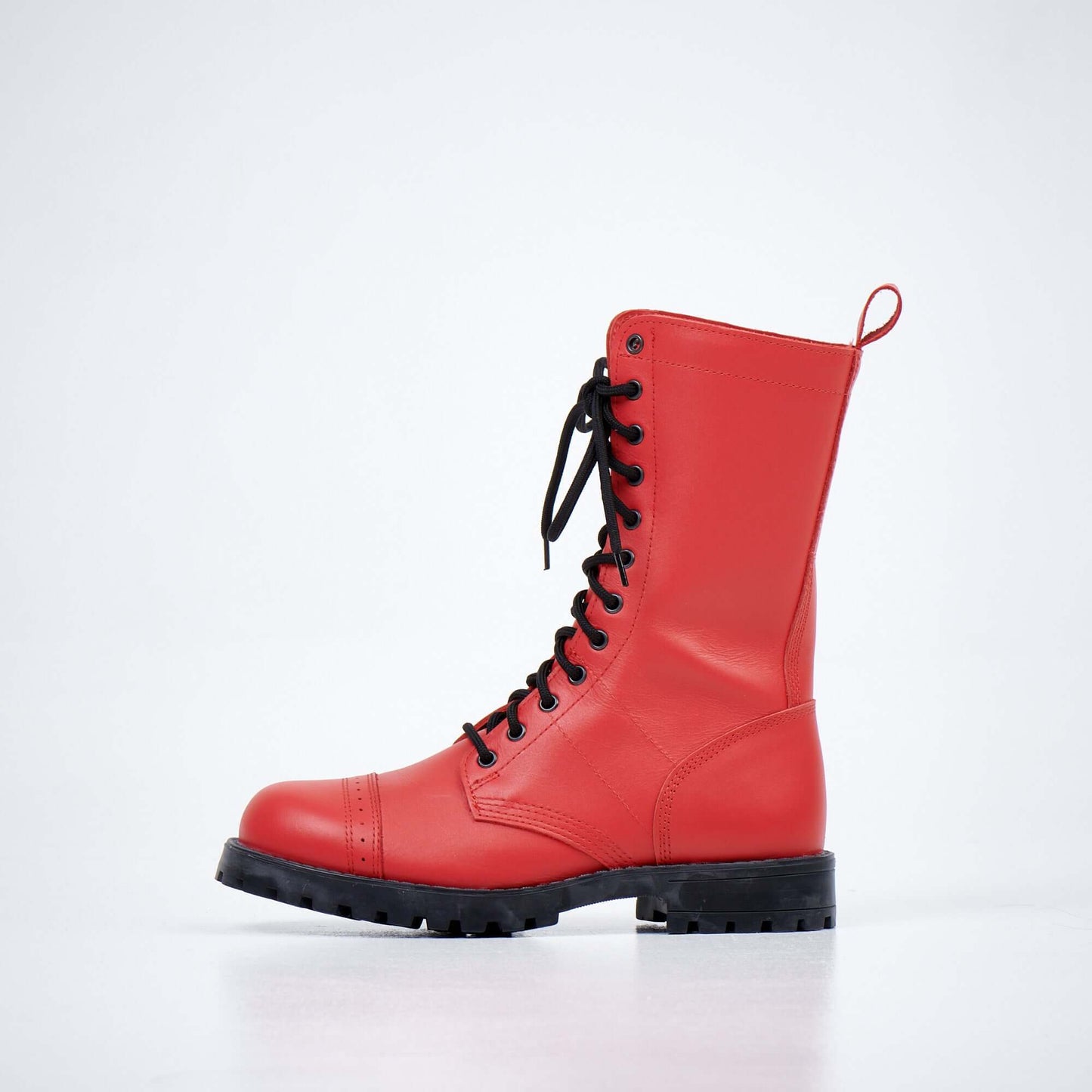 516 aka High Aviator Boots - Red-The Urban Outpost