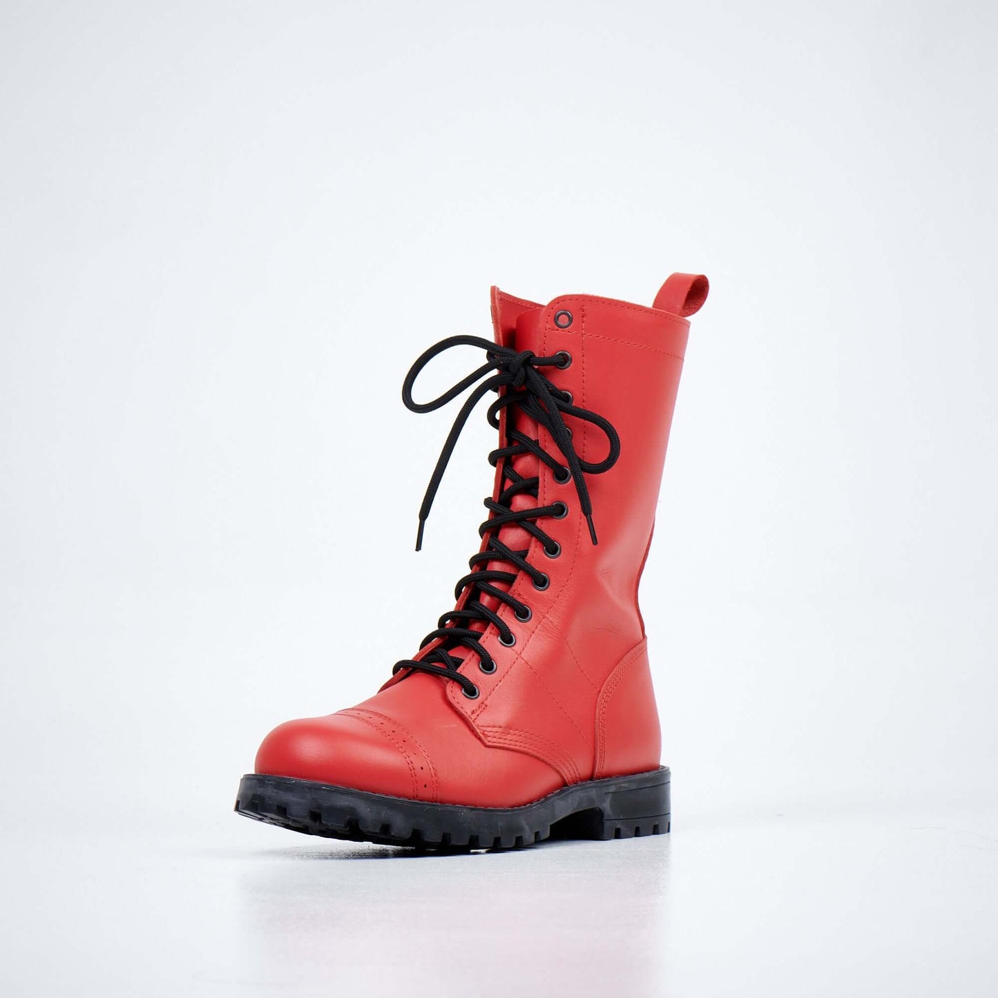 516 aka High Aviator Boots - Red-The Urban Outpost