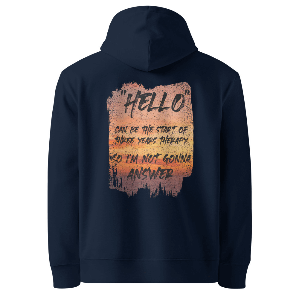 Hello Organic Cotton Hoodie - Sunset Therapy Design | Eco-Friendly & Stylish Comfort-The Urban Outpost