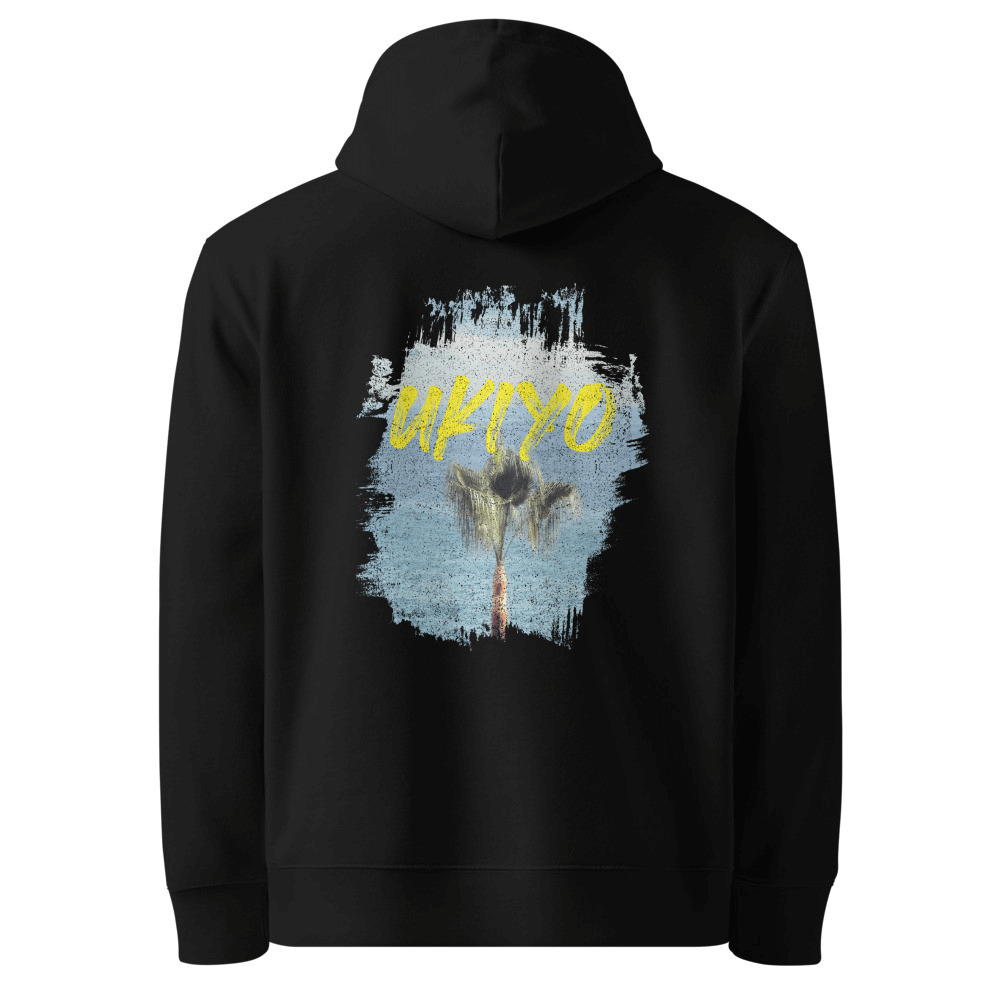 Ukiyo Organic Cotton Hoodie - Palm Tree Ocean Design | Eco-Friendly Comfort & Style-The Urban Outpost