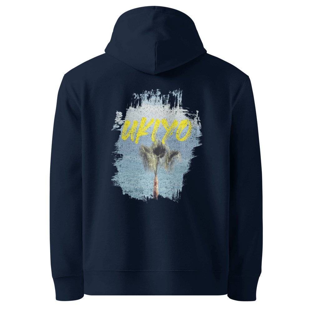 Ukiyo Organic Cotton Hoodie - Palm Tree Ocean Design | Eco-Friendly Comfort & Style-The Urban Outpost