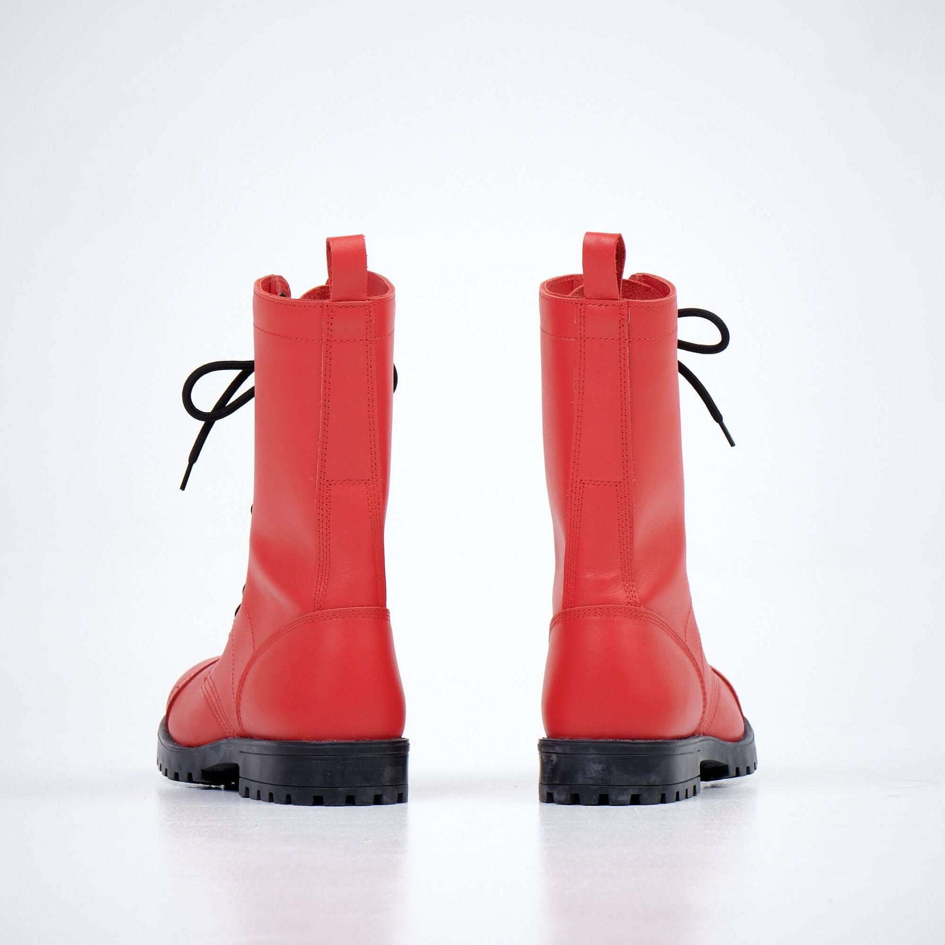 516 aka High Aviator Boots - Red-The Urban Outpost