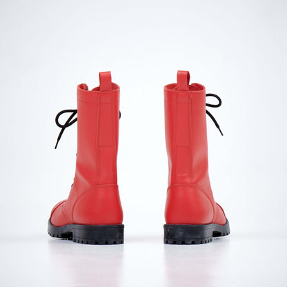 516 aka High Aviator Boots - Red-The Urban Outpost