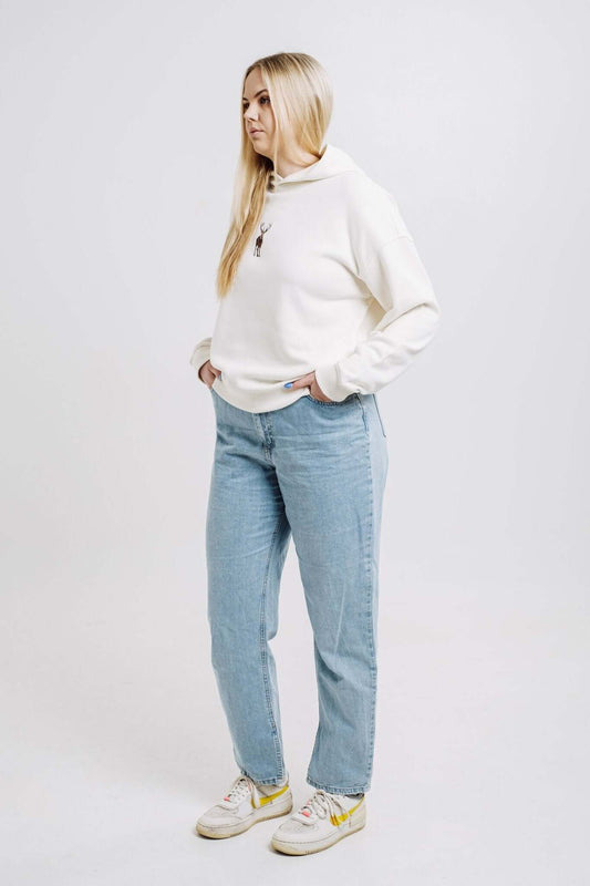 Deer Hoodie - Cream-The Urban Outpost