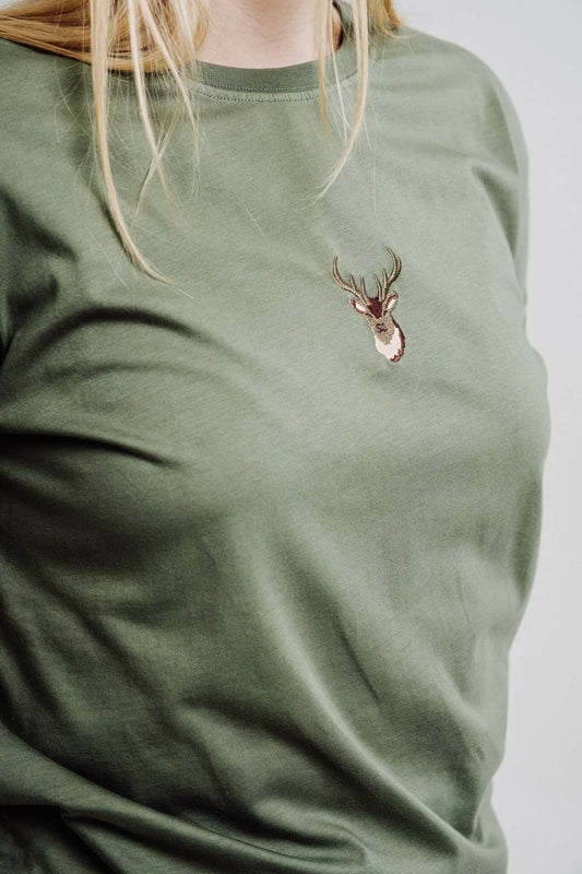 Deer T-shirt - Khaki-The Urban Outpost