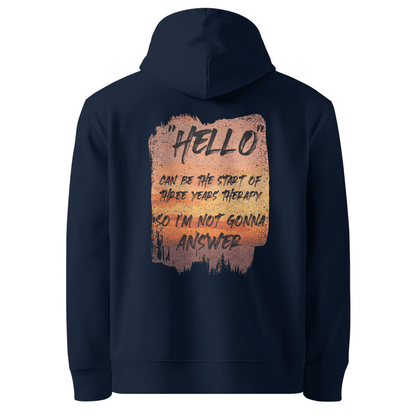 Hello Organic Cotton Hoodie - Sunset Therapy Design | Eco-Friendly & Stylish Comfort-The Urban Outpost