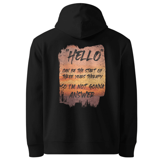 Hello Organic Cotton Hoodie - Sunset Therapy Design | Eco-Friendly & Stylish Comfort-The Urban Outpost