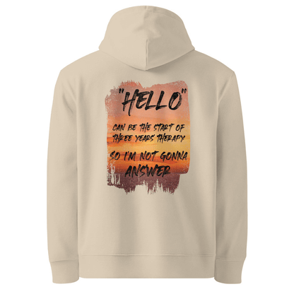 Hello Organic Cotton Hoodie - Sunset Therapy Design | Eco-Friendly & Stylish Comfort-The Urban Outpost