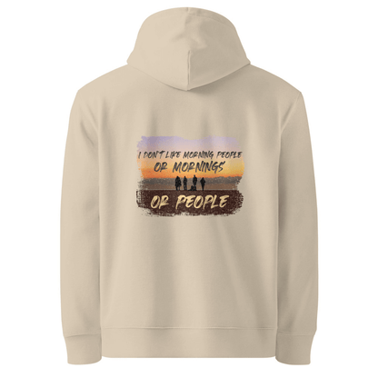 Morning People Organic Cotton Hoodie - Sunset Design | Eco-Friendly & Humorous-The Urban Outpost