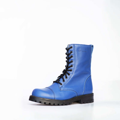 511 Blues unisex punk-style leather boots by Samelin, lightweight, water-repellent, crafted for year-round wear.