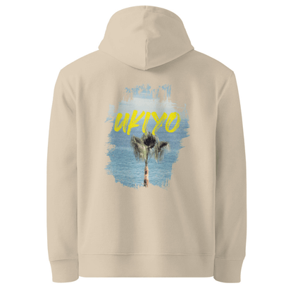 Ukiyo Organic Cotton Hoodie - Palm Tree Ocean Design | Eco-Friendly Comfort & Style-The Urban Outpost